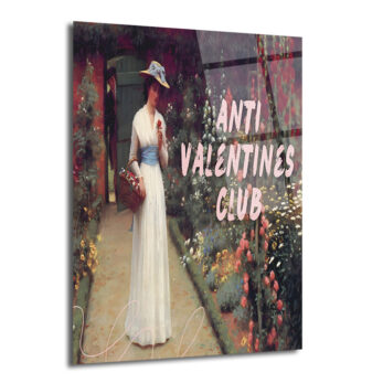 Anti Valentines Club: Romantik İsyan Cam Tablo - Glazella