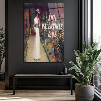 Anti Valentines Club: Romantik İsyan Cam Tablo - Glazella