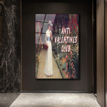 Anti Valentines Club: Romantik İsyan Cam Tablo - Glazella