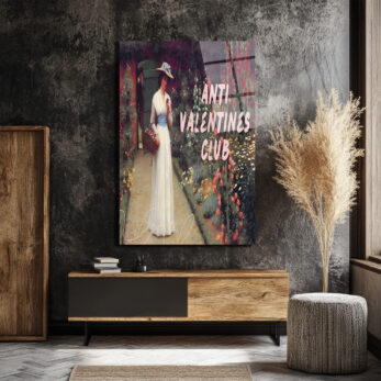 Anti Valentines Club: Romantik İsyan Cam Tablo - Glazella