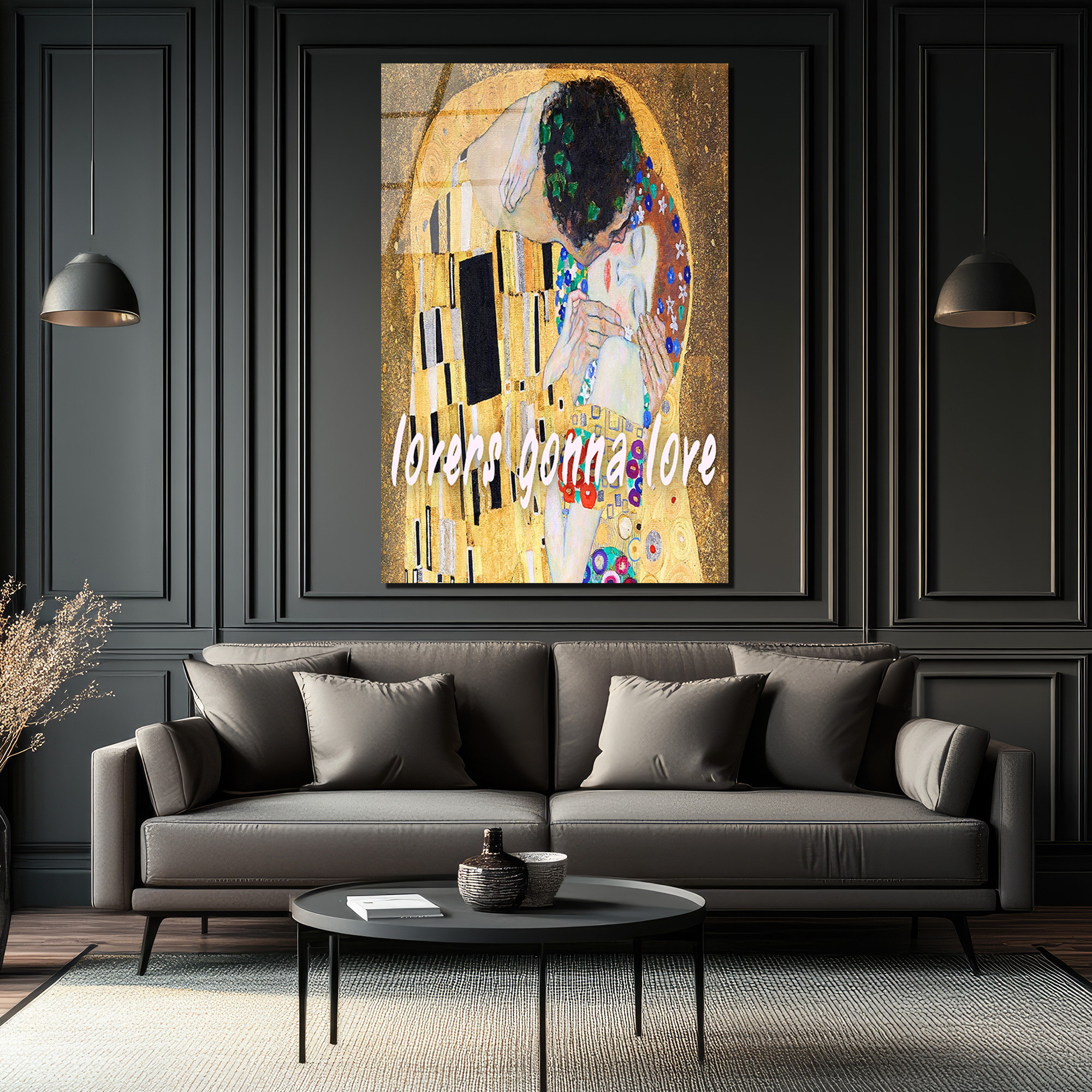 Aşkın Işıltısı: Klimt Öpücük "Lovers Gonna Love" Cam Tablo - Glazella Aşkın Işıltısı: Klimt Öpücük "Lovers Gonna Love" Cam Tablo - Glazella