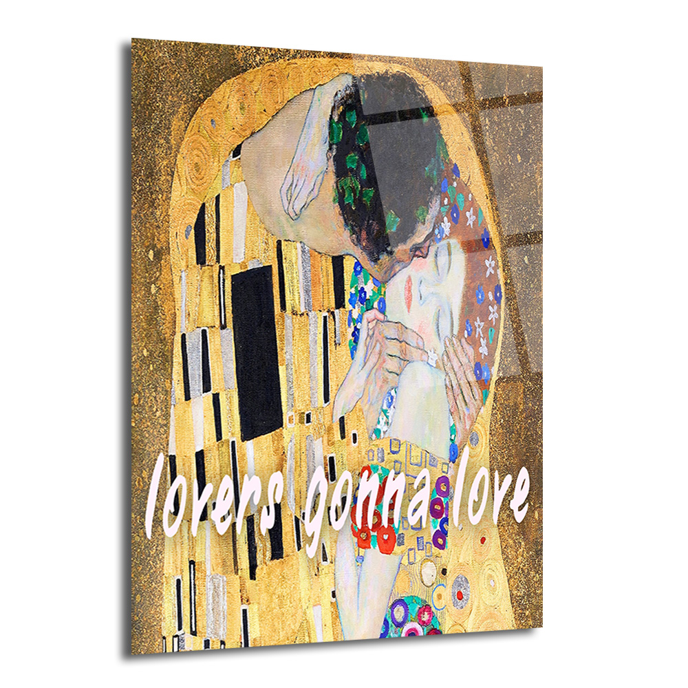 Aşkın Işıltısı: Klimt Öpücük "Lovers Gonna Love" Cam Tablo - Glazella Aşkın Işıltısı: Klimt Öpücük "Lovers Gonna Love" Cam Tablo - Glazella