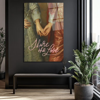Aşkı Paylaş: Romantik Eller Temalı Premium Cam Tablo - Glazella Aşkı Paylaş: Romantik Eller Temalı Premium Cam Tablo - Glazella