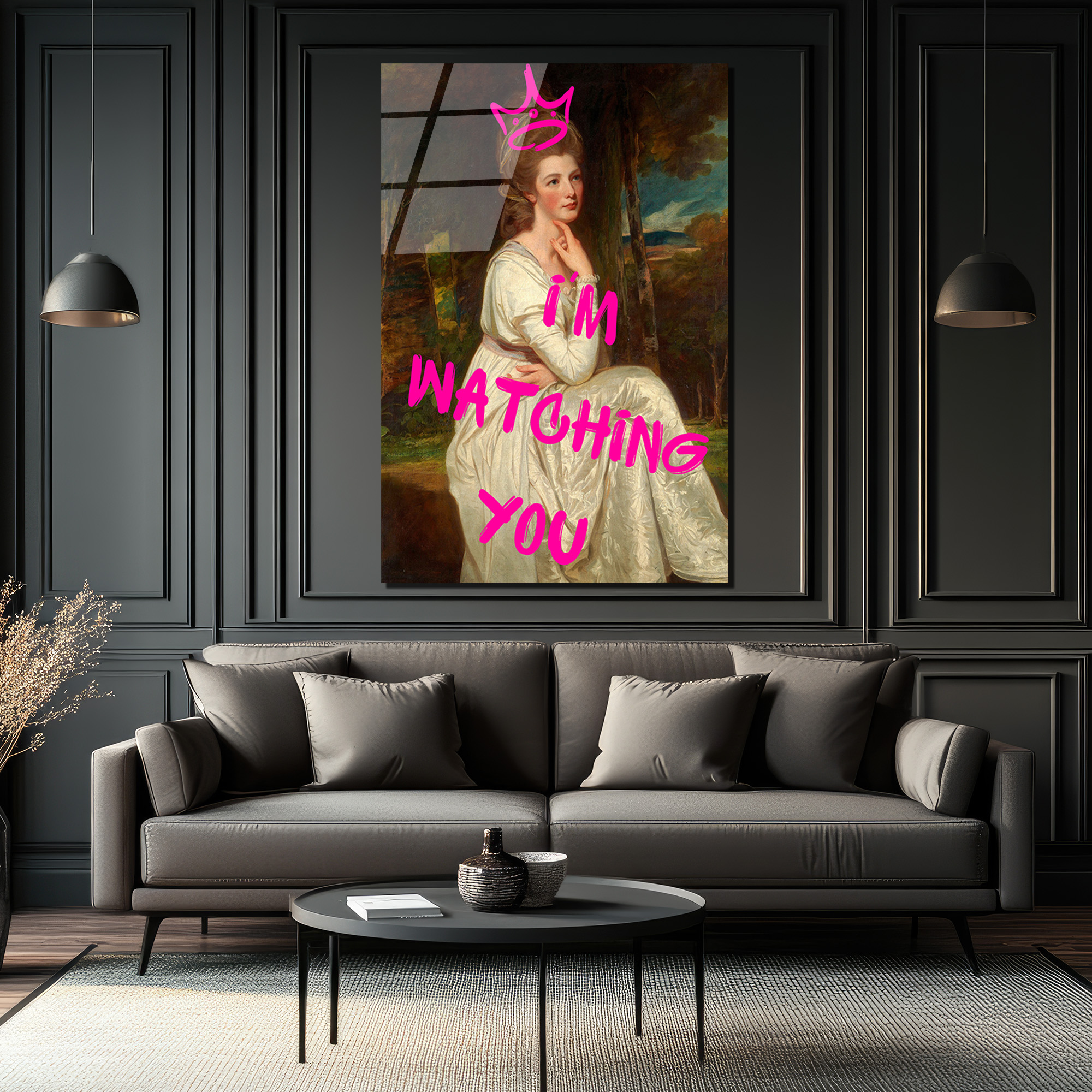 Seni İzliyorum Pop Art Cam Tablo - Glazella Seni İzliyorum Pop Art Cam Tablo - Glazella
