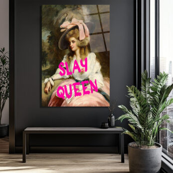Slay Queen Pop Art Cam Tablo: Klasik ve Modernin Buluşması - Glazella Slay Queen Pop Art Cam Tablo: Klasik ve Modernin Buluşması - Glazella