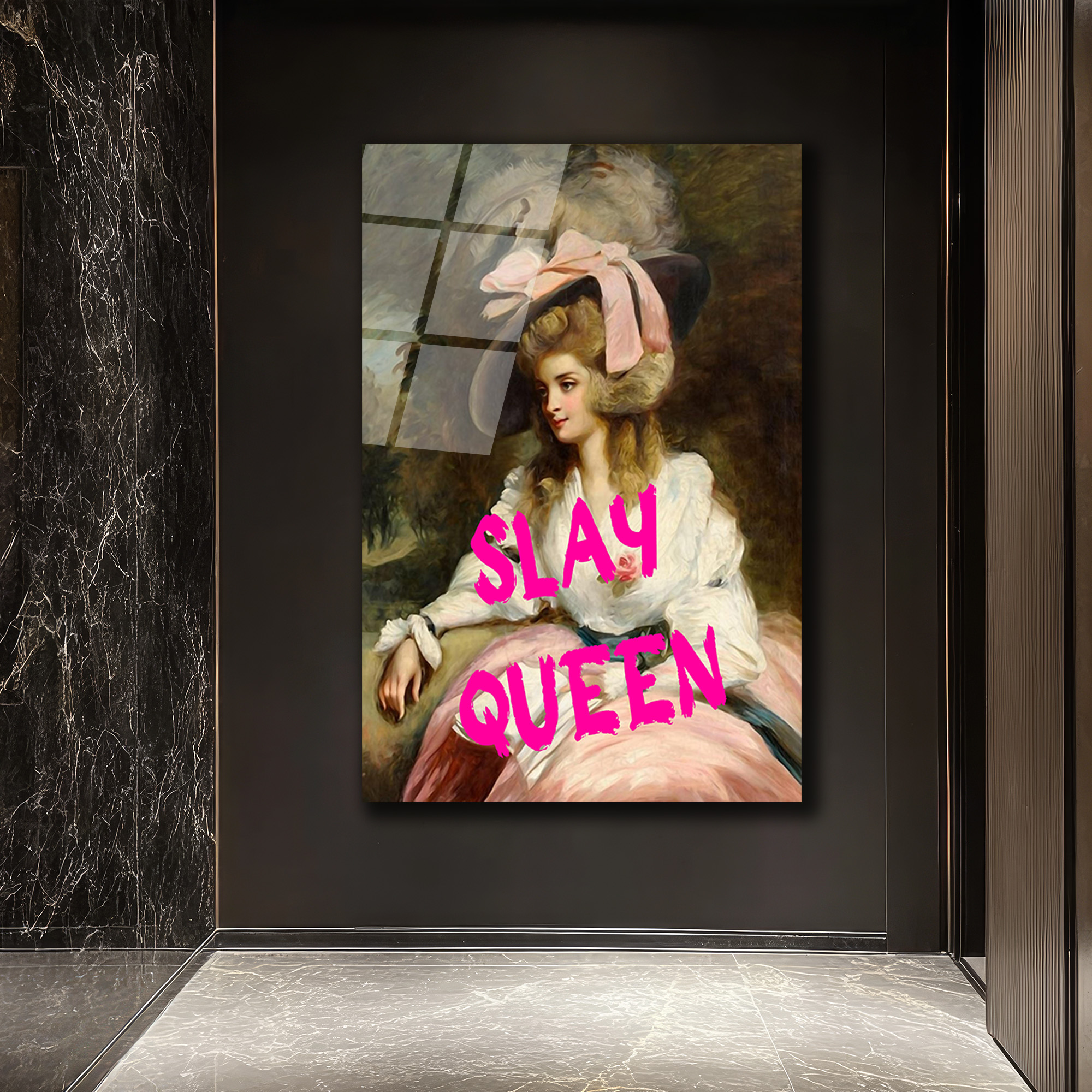 Slay Queen Pop Art Cam Tablo: Klasik ve Modernin Buluşması - Glazella Slay Queen Pop Art Cam Tablo: Klasik ve Modernin Buluşması - Glazella