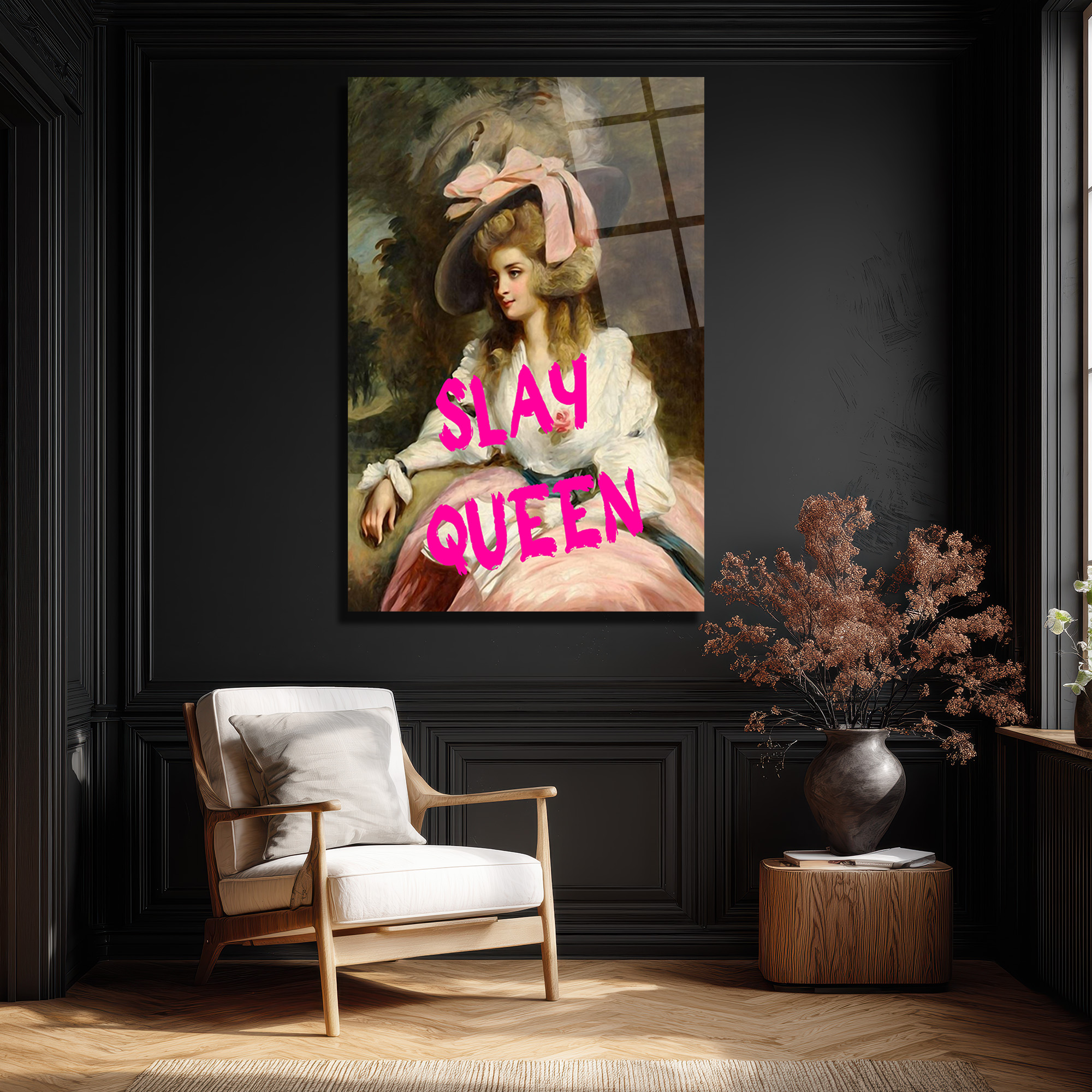 Slay Queen Pop Art Cam Tablo: Klasik ve Modernin Buluşması - Glazella Slay Queen Pop Art Cam Tablo: Klasik ve Modernin Buluşması - Glazella