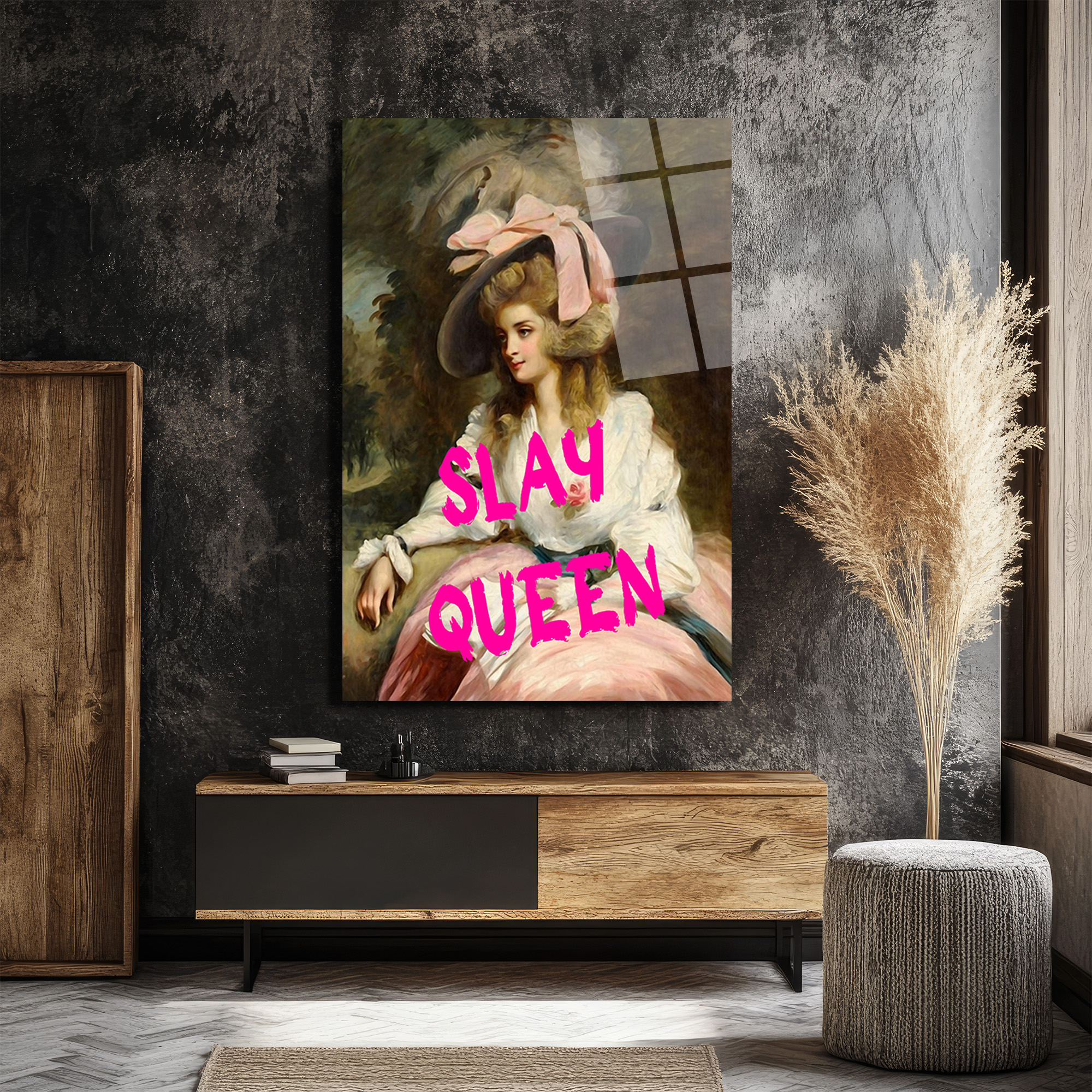 Slay Queen Pop Art Cam Tablo: Klasik ve Modernin Buluşması - Glazella Slay Queen Pop Art Cam Tablo: Klasik ve Modernin Buluşması - Glazella