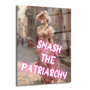 Smash The Patriarchy Neon Feminist Sanat Cam Tablo - Glazella