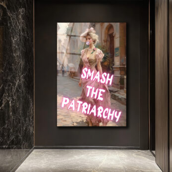 Smash The Patriarchy Neon Feminist Sanat Cam Tablo - Glazella