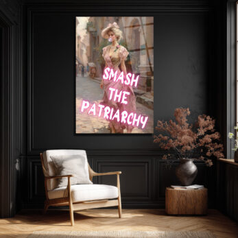 Smash The Patriarchy Neon Feminist Sanat Cam Tablo - Glazella
