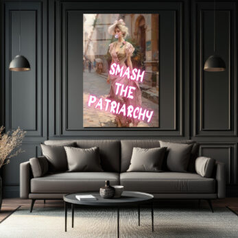 Smash The Patriarchy Neon Feminist Sanat Cam Tablo - Glazella
