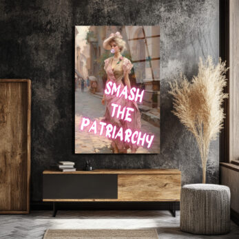 Smash The Patriarchy Neon Feminist Sanat Cam Tablo - Glazella