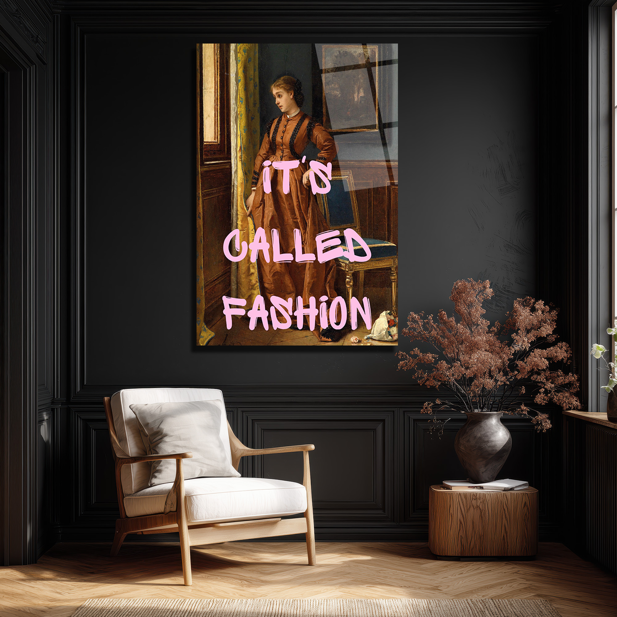 It's Called Fashion Klasik ve Modern Sanat Harmanı Cam Tablo - Glazella It's Called Fashion Klasik ve Modern Sanat Harmanı Cam Tablo - Glazella