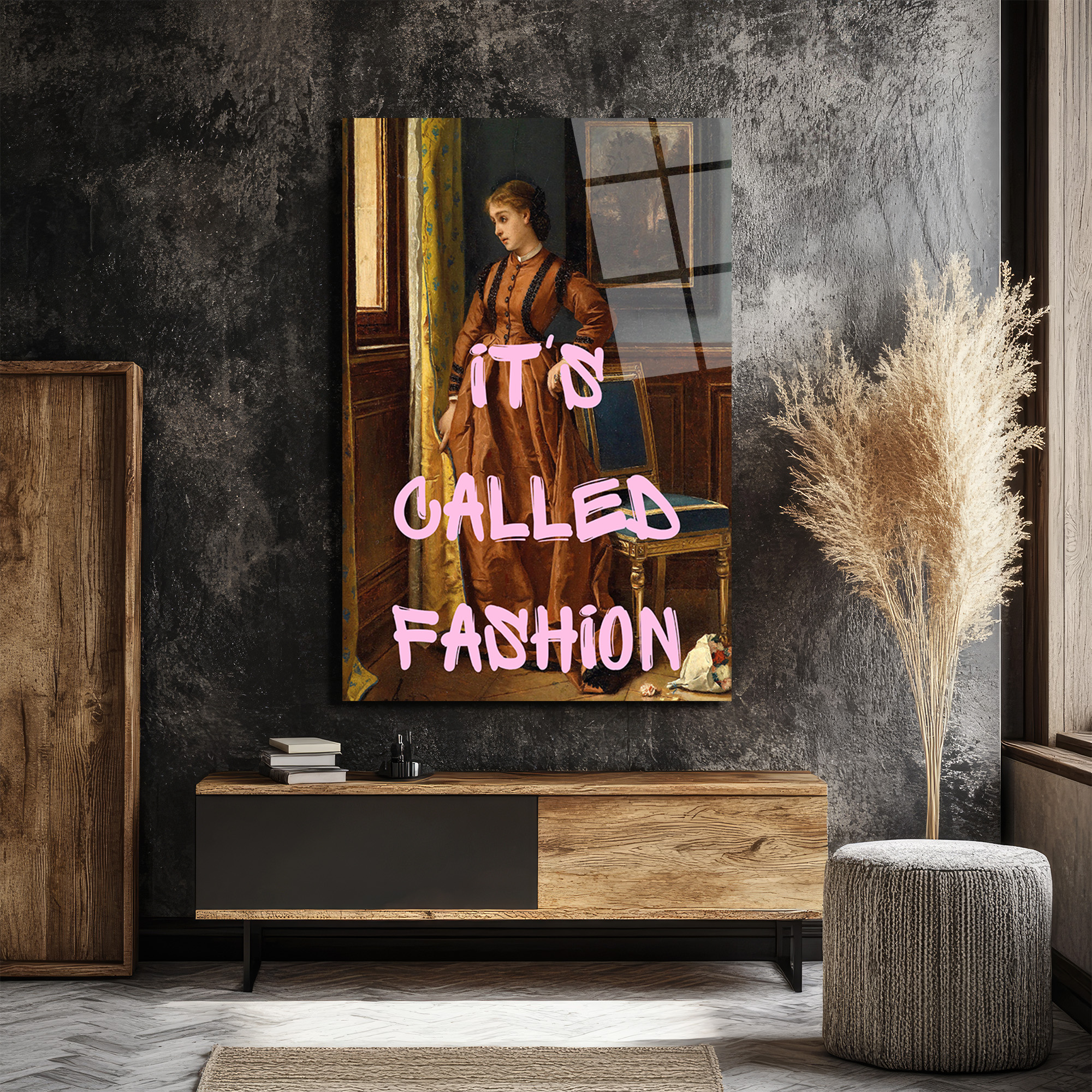 It's Called Fashion Klasik ve Modern Sanat Harmanı Cam Tablo - Glazella It's Called Fashion Klasik ve Modern Sanat Harmanı Cam Tablo - Glazella
