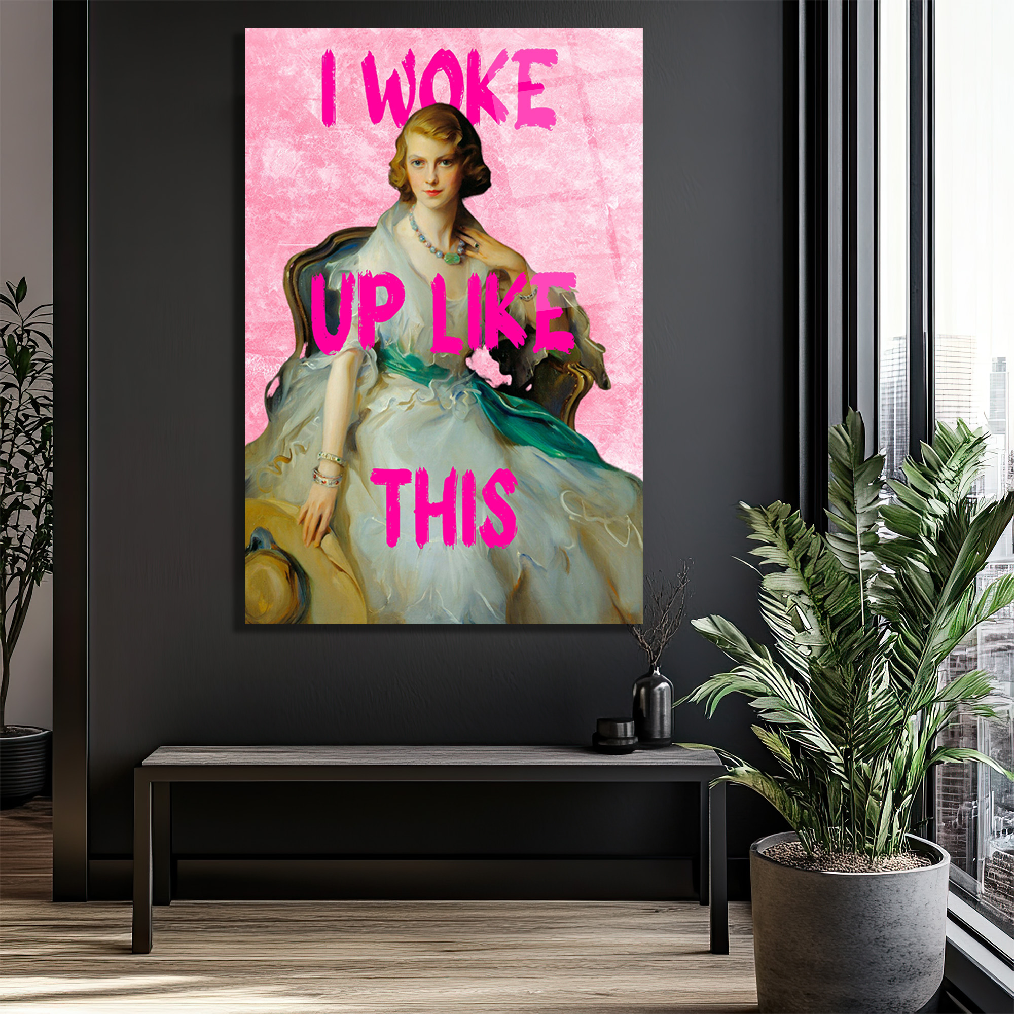 I Woke Up Like This Modern Pop Art Cam Tablo - Glazella I Woke Up Like This Modern Pop Art Cam Tablo - Glazella