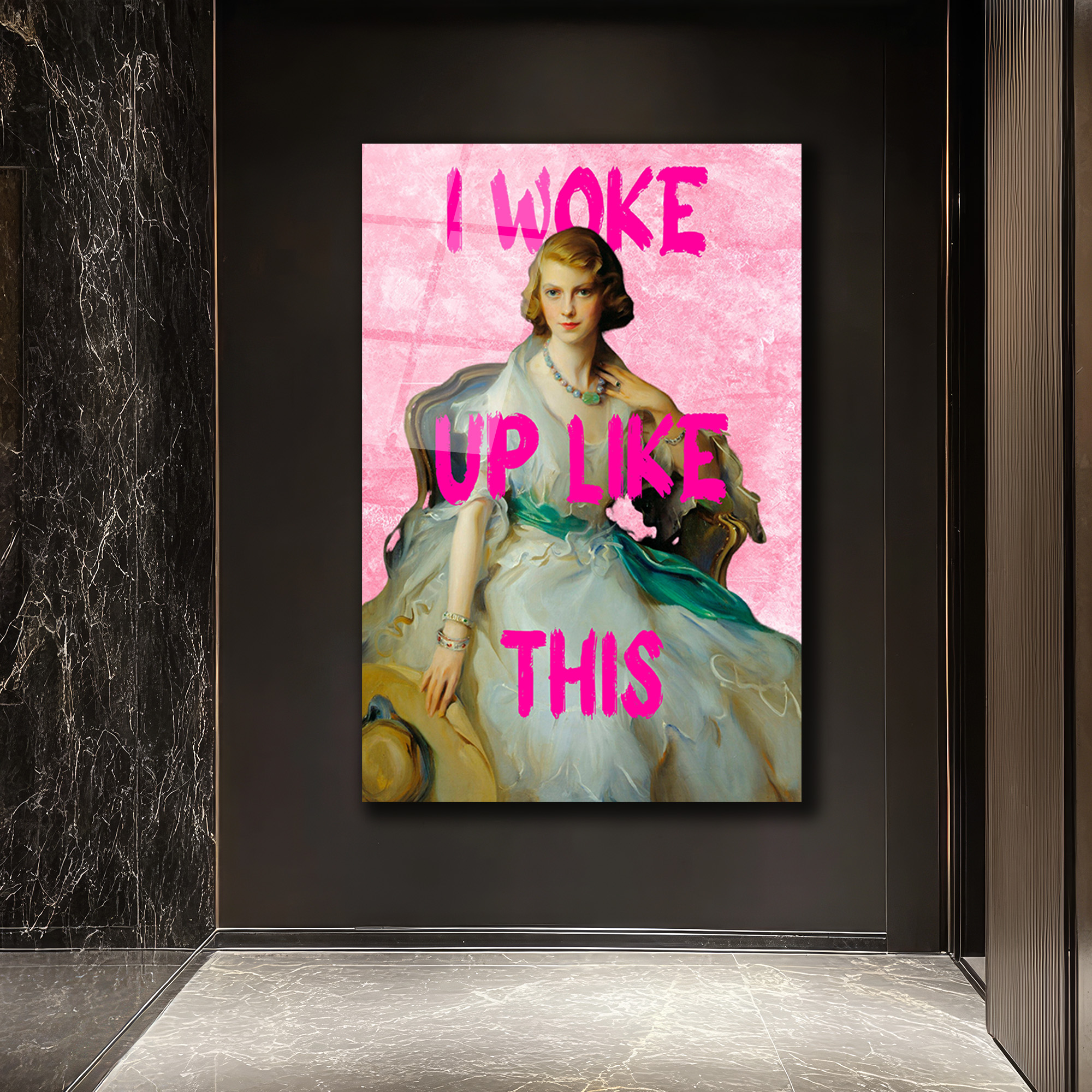 I Woke Up Like This Modern Pop Art Cam Tablo - Glazella I Woke Up Like This Modern Pop Art Cam Tablo - Glazella