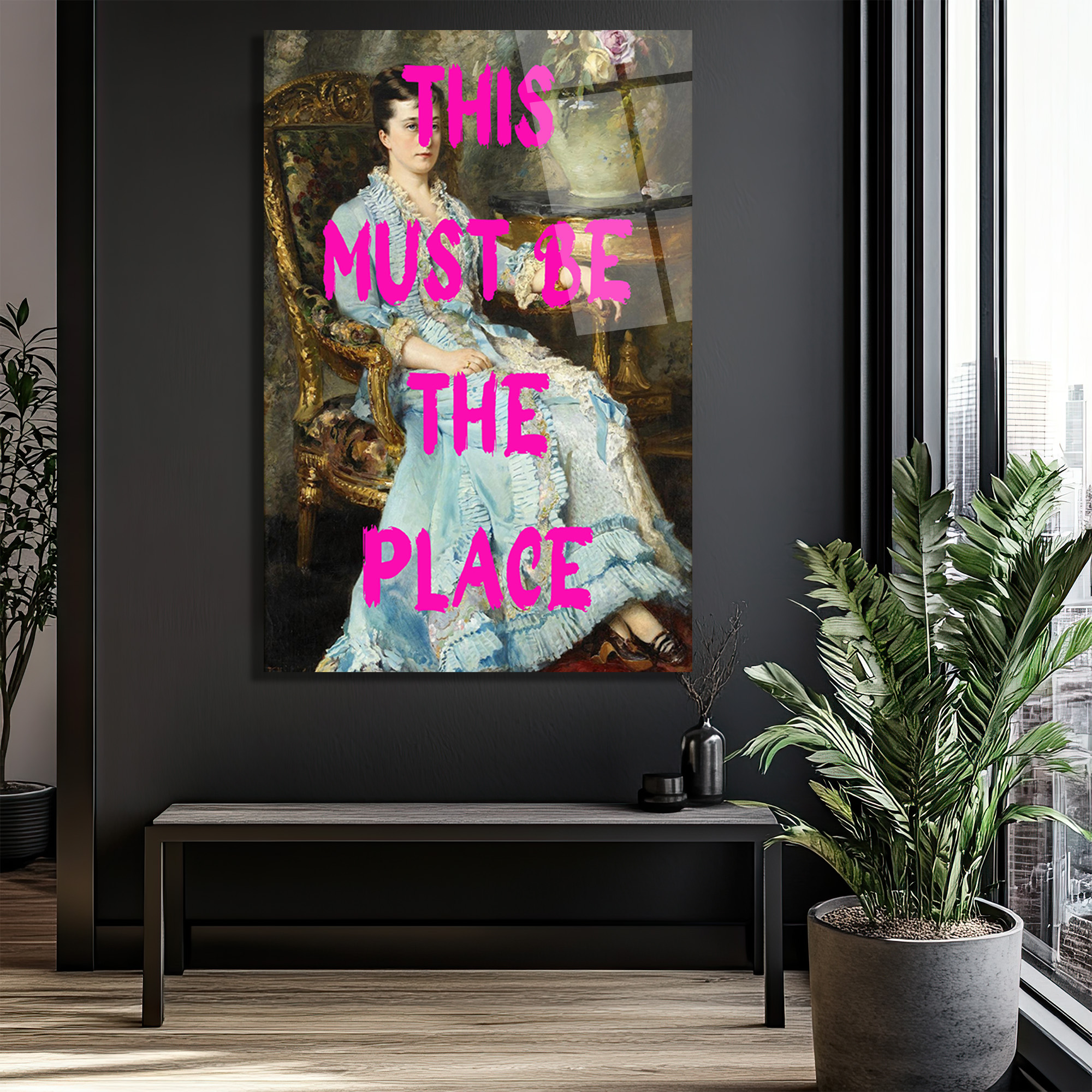 This Must Be The Place Modern Sanat Cam Tablo - Glazella This Must Be The Place Modern Sanat Cam Tablo - Glazella