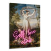 Self Love Club Neon Temalı Klasik Sanat Cam Tablo - Glazella
