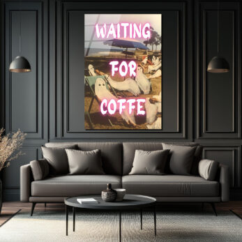 "Waiting For Coffee" Temalı Eğlenceli Hayaletler Cam Tablo - Glazella "Waiting For Coffee" Temalı Eğlenceli Hayaletler Cam Tablo - Glazella