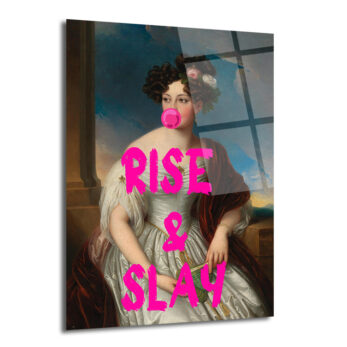 Rise & Slay Bubblegum Kraliçesi Modern Cam Tablo - Glazella