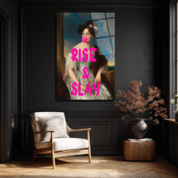 Rise & Slay Bubblegum Kraliçesi Modern Cam Tablo - Glazella