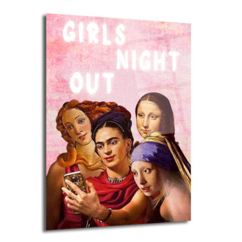 Girls Night Out: Sanat İkonları Selfie'de Cam Tablo - Glazella