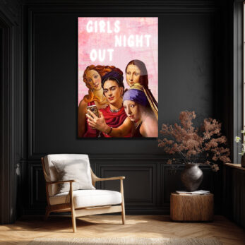 Girls Night Out: Sanat İkonları Selfie'de Cam Tablo - Glazella Girls Night Out: Sanat İkonları Selfie'de Cam Tablo - Glazella
