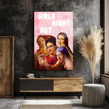 Girls Night Out: Sanat İkonları Selfie'de Cam Tablo - Glazella Girls Night Out: Sanat İkonları Selfie'de Cam Tablo - Glazella