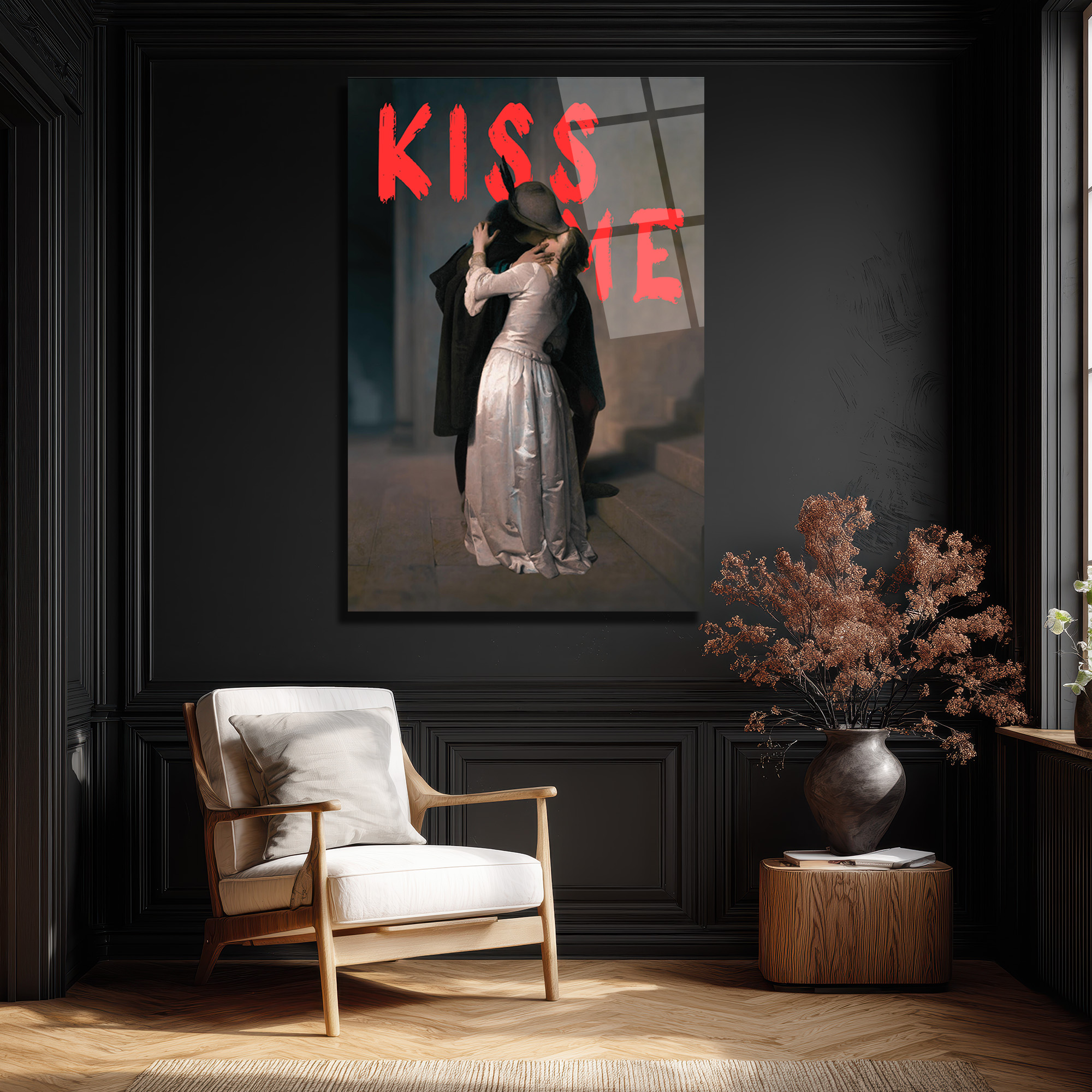 "Kiss Me" Aşkın Ritmi Cam Tablo - Glazella "Kiss Me" Aşkın Ritmi Cam Tablo - Glazella
