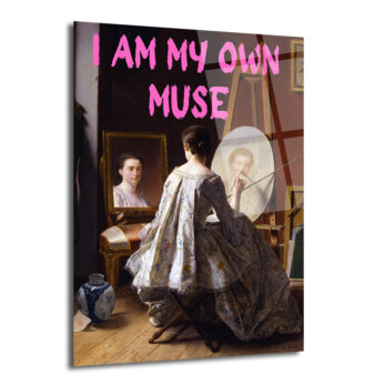 I Am My Own Muse Modern Sanat Cam Tablo - Glazella