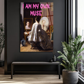 I Am My Own Muse Modern Sanat Cam Tablo - Glazella