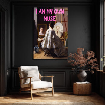I Am My Own Muse Modern Sanat Cam Tablo - Glazella