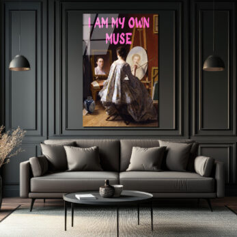 I Am My Own Muse Modern Sanat Cam Tablo - Glazella