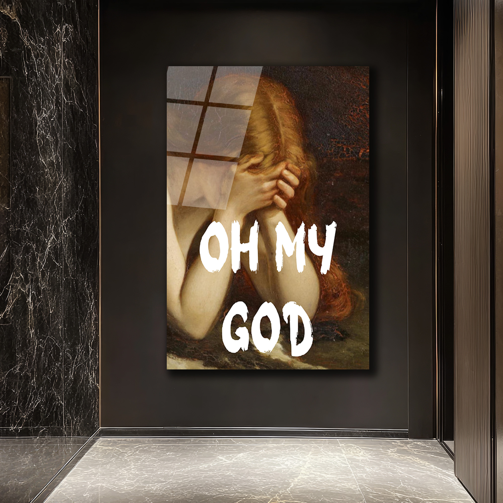 Antik Hüzün Modern Şaşkınlık: Oh My God Cam Tablo - Glazella Antik Hüzün Modern Şaşkınlık: Oh My God Cam Tablo - Glazella