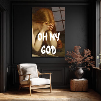 Antik Hüzün Modern Şaşkınlık: Oh My God Cam Tablo - Glazella Antik Hüzün Modern Şaşkınlık: Oh My God Cam Tablo - Glazella