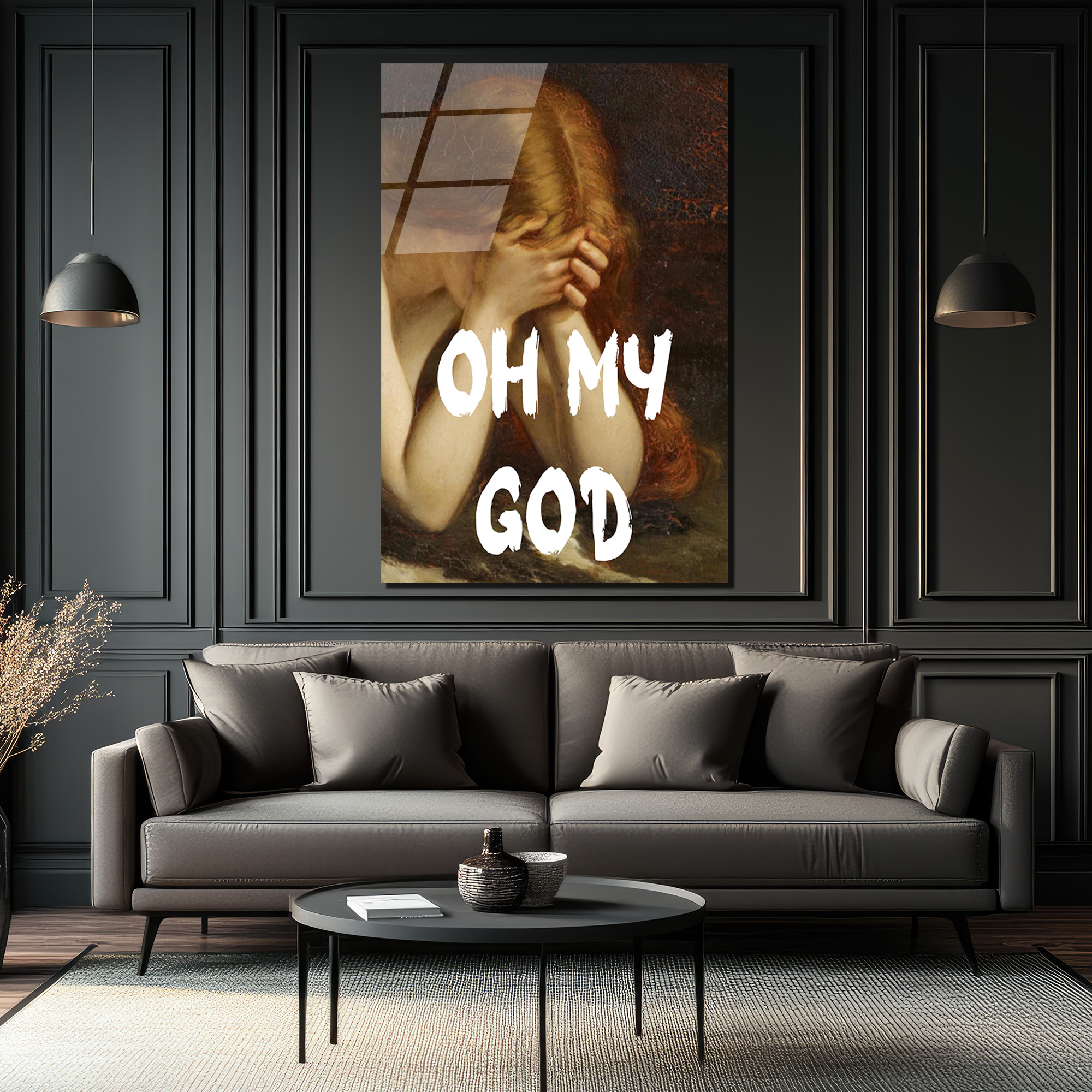Antik Hüzün Modern Şaşkınlık: Oh My God Cam Tablo - Glazella Antik Hüzün Modern Şaşkınlık: Oh My God Cam Tablo - Glazella