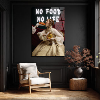 No Food No Life Cam Tablo: Barok Zarafeti ve Pop Art Dokunuşu - Glazella No Food No Life Cam Tablo: Barok Zarafeti ve Pop Art Dokunuşu - Glazella