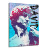 Michelangelo David Pop Art Cam Tablo - Modern Sanat Duvar Dekoru - Glazella