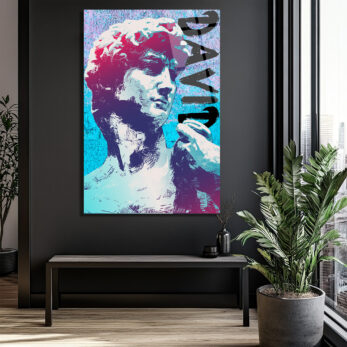 Michelangelo David Pop Art Cam Tablo - Modern Sanat Duvar Dekoru - Glazella Michelangelo David Pop Art Cam Tablo - Modern Sanat Duvar Dekoru - Glazella