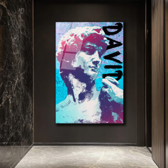 Michelangelo David Pop Art Cam Tablo - Modern Sanat Duvar Dekoru - Glazella Michelangelo David Pop Art Cam Tablo - Modern Sanat Duvar Dekoru - Glazella