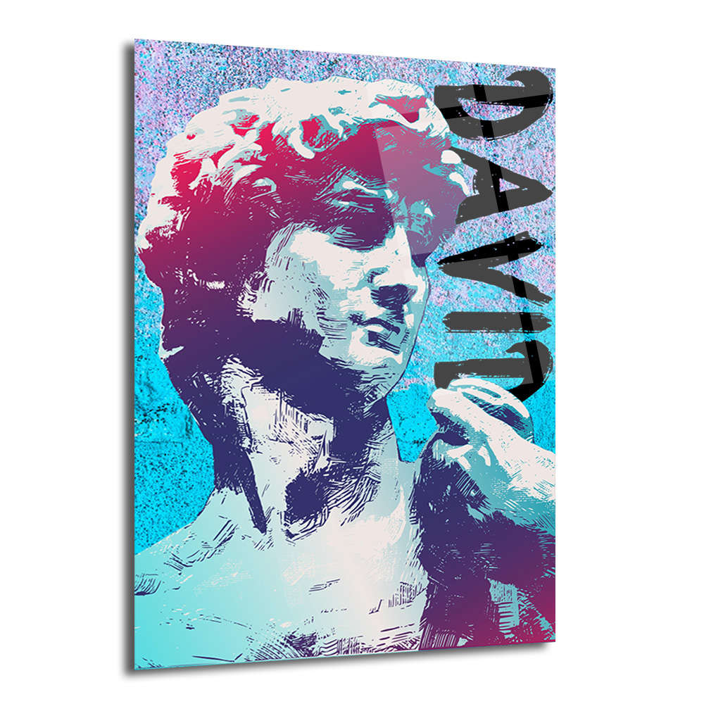 Michelangelo David Pop Art Cam Tablo - Modern Sanat Duvar Dekoru - Glazella Michelangelo David Pop Art Cam Tablo - Modern Sanat Duvar Dekoru - Glazella