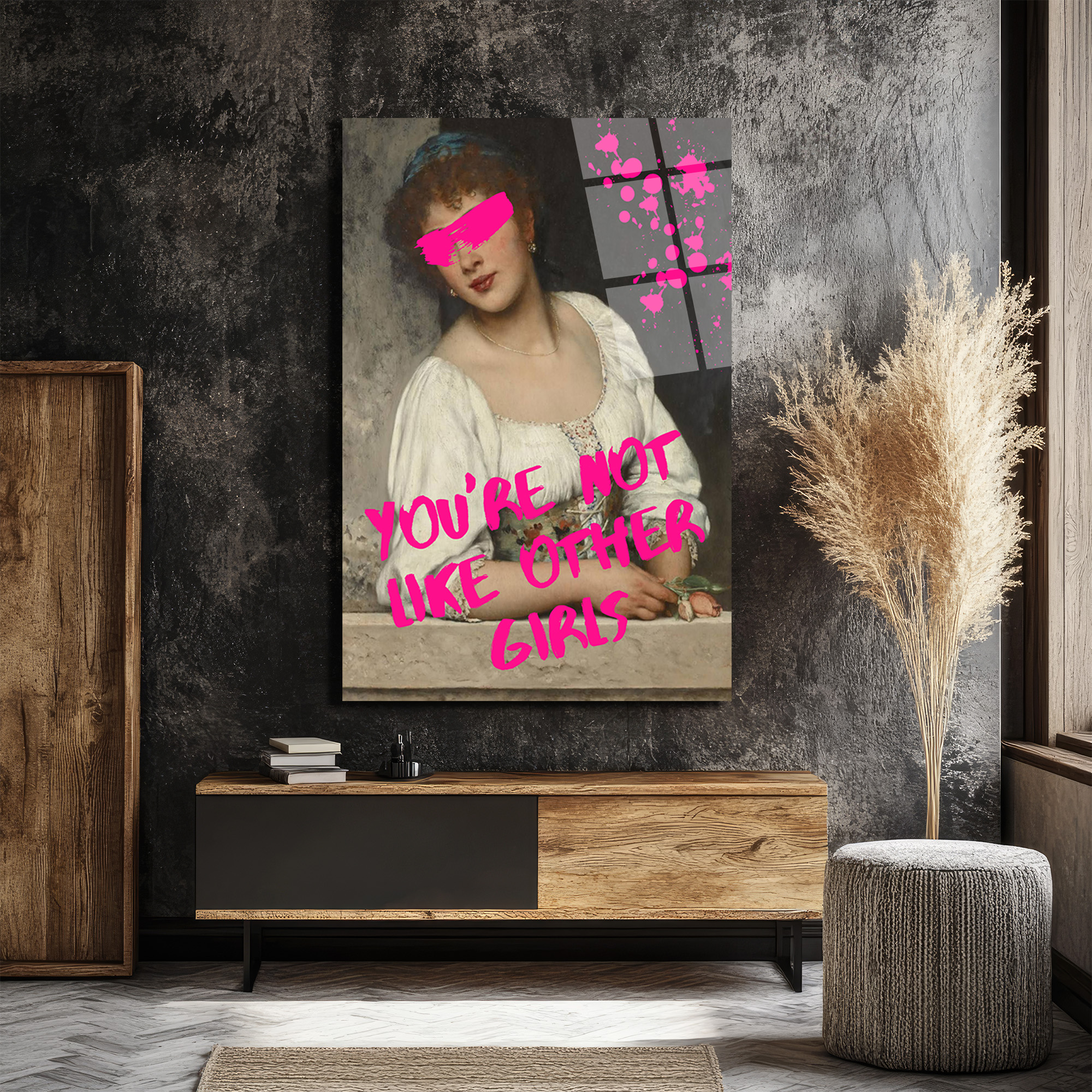 You're Not Like Other Girls Mesajlı Asi Klasik Cam Tablo - Glazella You're Not Like Other Girls Mesajlı Asi Klasik Cam Tablo - Glazella