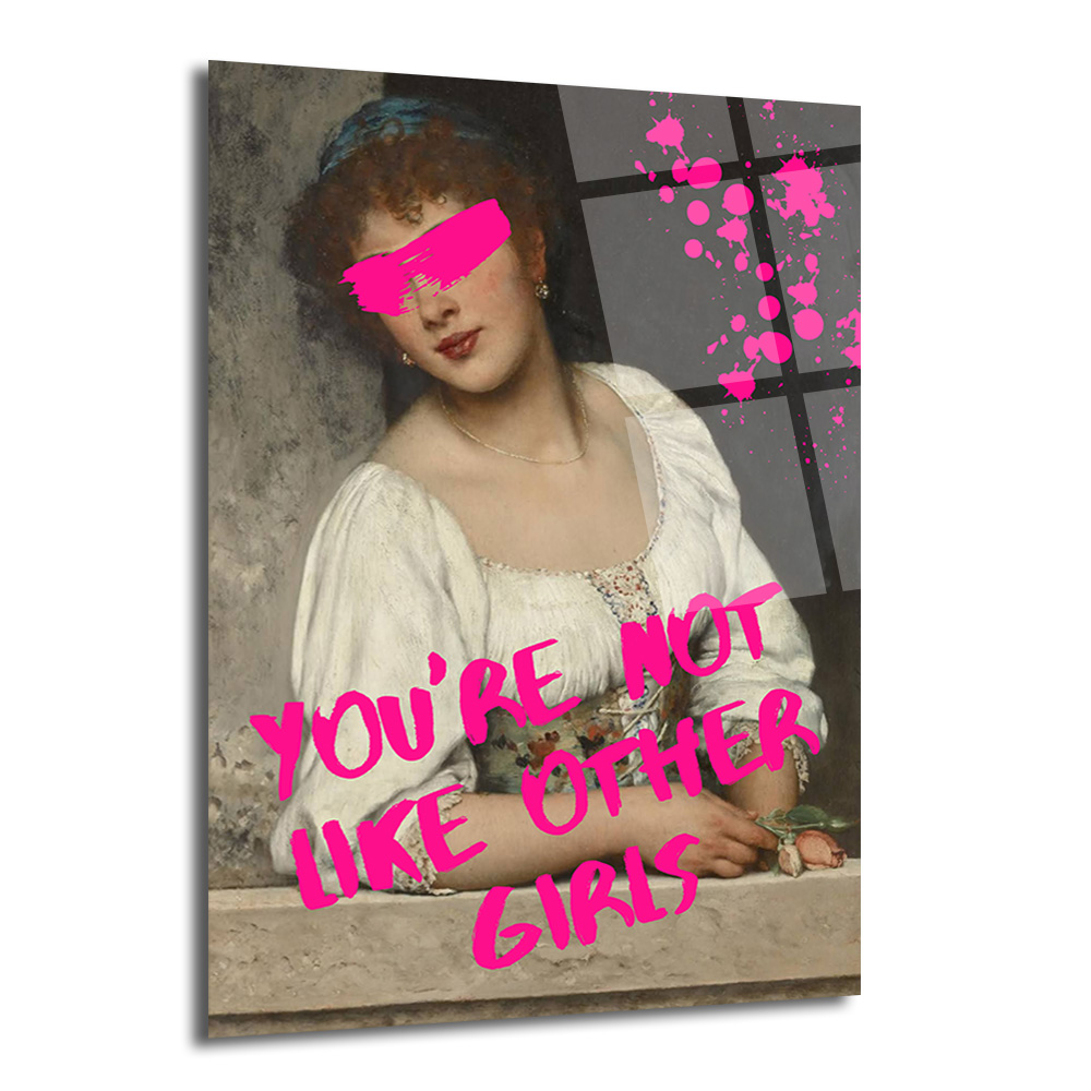 You're Not Like Other Girls Mesajlı Asi Klasik Cam Tablo - Glazella You're Not Like Other Girls Mesajlı Asi Klasik Cam Tablo - Glazella