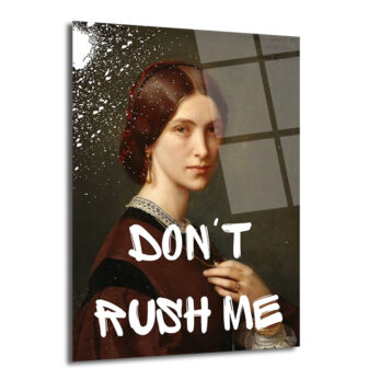 Don't Rush Me Asi Ruhlu Kadın Portresi Cam Tablo - Glazella