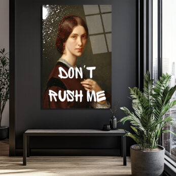 Don't Rush Me Asi Ruhlu Kadın Portresi Cam Tablo - Glazella