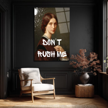 Don't Rush Me Asi Ruhlu Kadın Portresi Cam Tablo - Glazella
