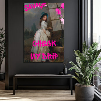 Savage Check My Drip Modern Sanat Cam Tablo - Glazella Savage Check My Drip Modern Sanat Cam Tablo - Glazella