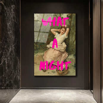 What A Night Pop Art Cam Tablo - Romantik ve Asi Dokunuş - Glazella