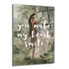Romantik Dans 'You Make My Heart Smile' Temalı Sanatsal Cam Tablo - Glazella